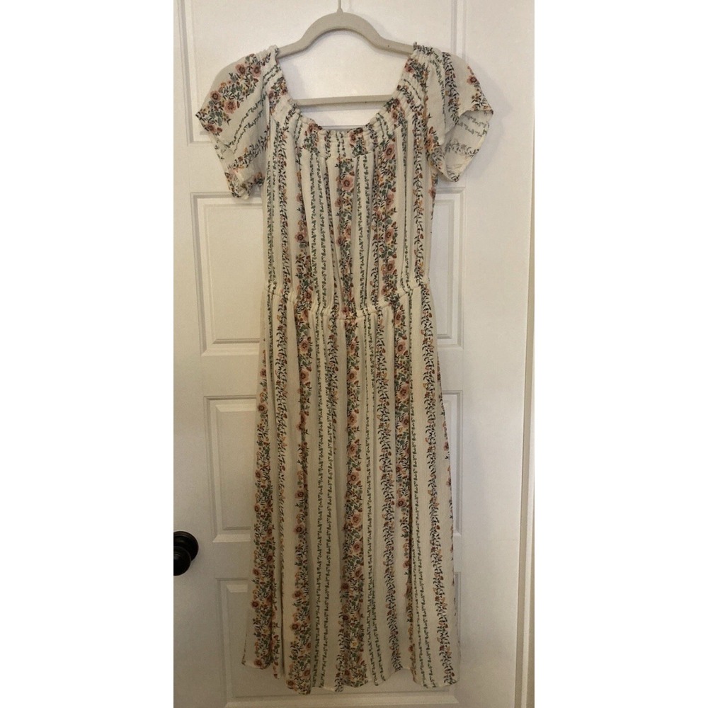Old Navy Off Shoulder Floral Dress Whimsy Whimsical Flowy Size XS Cottagecore